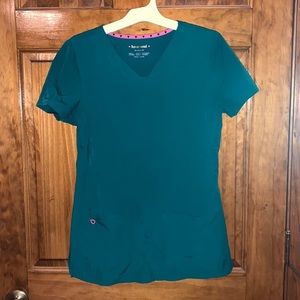Matching Set of HeartSoul Hunter Green Scrubs